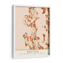 Seattle, Mapas negros Tonos tierra 78 - Emiliano Deificus | Cuadro decorativo de Canvas Lab