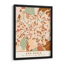 Sao Paulo, Mapas negros Tonos tierra 77 - Emiliano Deificus | Cuadro decorativo de Canvas Lab