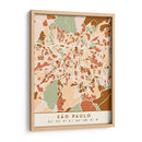 Sao Paulo, Mapas negros Tonos tierra 77 - Emiliano Deificus | Cuadro decorativo de Canvas Lab