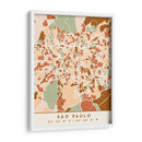 Sao Paulo, Mapas negros Tonos tierra 77 - Emiliano Deificus | Cuadro decorativo de Canvas Lab