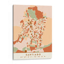 Santiago, Mapas negros Tonos tierra 76 - Emiliano Deificus | Cuadro decorativo de Canvas Lab