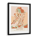 Santiago, Mapas negros Tonos tierra 76 - Emiliano Deificus | Cuadro decorativo de Canvas Lab
