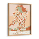 Santiago, Mapas negros Tonos tierra 76 - Emiliano Deificus | Cuadro decorativo de Canvas Lab