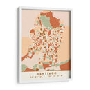 Santiago, Mapas negros Tonos tierra 76 - Emiliano Deificus | Cuadro decorativo de Canvas Lab