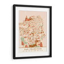 San Francisco, Mapas negros Tonos tierra 75 - Emiliano Deificus | Cuadro decorativo de Canvas Lab