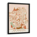 San Francisco, Mapas negros Tonos tierra 75 - Emiliano Deificus | Cuadro decorativo de Canvas Lab