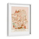 San Francisco, Mapas negros Tonos tierra 75 - Emiliano Deificus | Cuadro decorativo de Canvas Lab