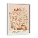 San Francisco, Mapas negros Tonos tierra 75 - Emiliano Deificus | Cuadro decorativo de Canvas Lab