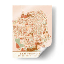 San Francisco, Mapas negros Tonos tierra 75 - Emiliano Deificus | Cuadro decorativo de Canvas Lab
