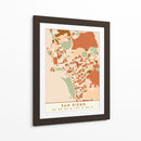 San Diego, Mapas negros Tonos tierra 74 - Emiliano Deificus | Cuadro decorativo de Canvas Lab