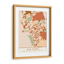 San Diego, Mapas negros Tonos tierra 74 - Emiliano Deificus | Cuadro decorativo de Canvas Lab