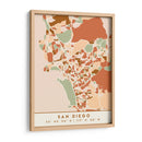San Diego, Mapas negros Tonos tierra 74 - Emiliano Deificus | Cuadro decorativo de Canvas Lab