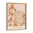 Salt Lake City, Mapas negros Tonos tierra 73 - Emiliano Deificus | Cuadro decorativo de Canvas Lab