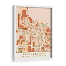 Salt Lake City, Mapas negros Tonos tierra 73 - Emiliano Deificus | Cuadro decorativo de Canvas Lab