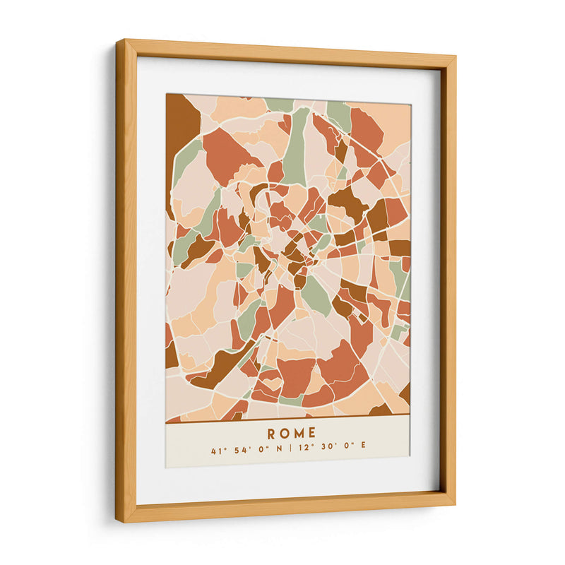 Roma, Mapas negros Tonos tierra 72 - Emiliano Deificus | Cuadro decorativo de Canvas Lab