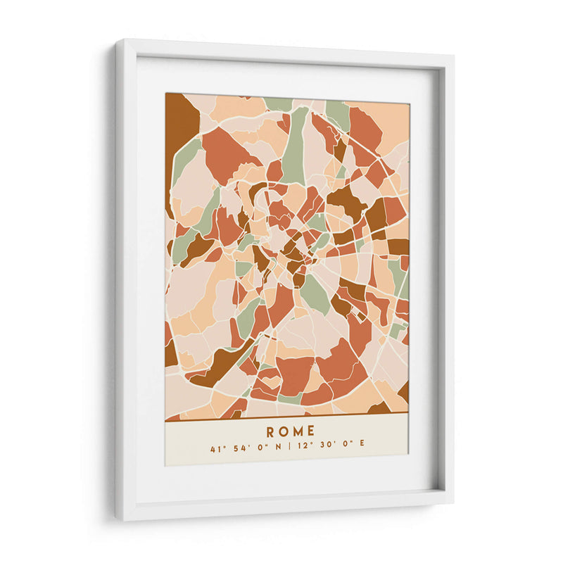 Roma, Mapas negros Tonos tierra 72 - Emiliano Deificus | Cuadro decorativo de Canvas Lab