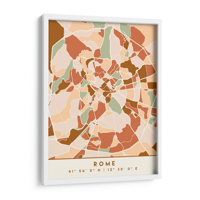 Roma, Mapas negros Tonos tierra 72 - Emiliano Deificus | Cuadro decorativo de Canvas Lab