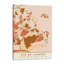 Rio de Janeiro, Mapas negros Tonos tierra 71 - Emiliano Deificus | Cuadro decorativo de Canvas Lab