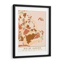 Rio de Janeiro, Mapas negros Tonos tierra 71 - Emiliano Deificus | Cuadro decorativo de Canvas Lab