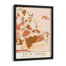 Rio de Janeiro, Mapas negros Tonos tierra 71 - Emiliano Deificus | Cuadro decorativo de Canvas Lab