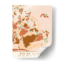 Rio de Janeiro, Mapas negros Tonos tierra 71 - Emiliano Deificus | Cuadro decorativo de Canvas Lab
