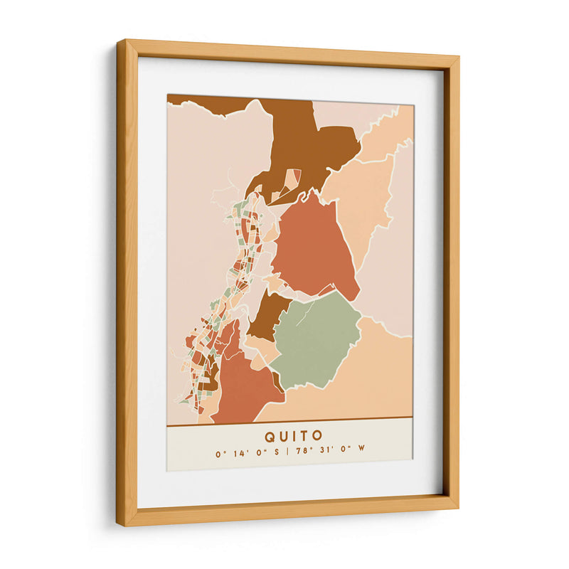 Quito, Mapas negros Tonos tierra 70 - Emiliano Deificus | Cuadro decorativo de Canvas Lab