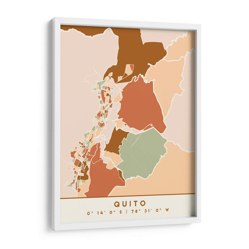 Quito, Mapas negros Tonos tierra 70 - Emiliano Deificus | Cuadro decorativo de Canvas Lab