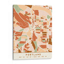 Portland, Mapas negros Tonos tierra 68 - Emiliano Deificus | Cuadro decorativo de Canvas Lab