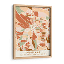 Portland, Mapas negros Tonos tierra 68 - Emiliano Deificus | Cuadro decorativo de Canvas Lab