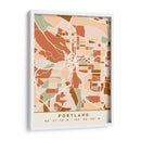 Portland, Mapas negros Tonos tierra 68 - Emiliano Deificus | Cuadro decorativo de Canvas Lab