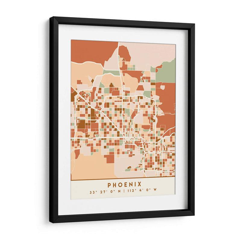 Fenix, Mapas negros Tonos tierra 66 - Emiliano Deificus | Cuadro decorativo de Canvas Lab