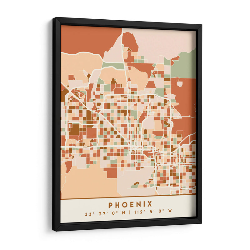 Fenix, Mapas negros Tonos tierra 66 - Emiliano Deificus | Cuadro decorativo de Canvas Lab