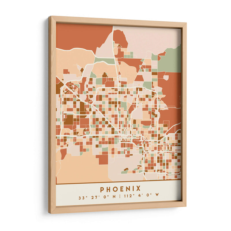 Fenix, Mapas negros Tonos tierra 66 - Emiliano Deificus | Cuadro decorativo de Canvas Lab