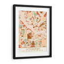 Pittsburgh, Mapas negros Tonos tierra 67 - Emiliano Deificus | Cuadro decorativo de Canvas Lab
