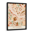 Pittsburgh, Mapas negros Tonos tierra 67 - Emiliano Deificus | Cuadro decorativo de Canvas Lab