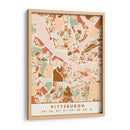 Pittsburgh, Mapas negros Tonos tierra 67 - Emiliano Deificus | Cuadro decorativo de Canvas Lab