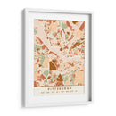 Pittsburgh, Mapas negros Tonos tierra 67 - Emiliano Deificus | Cuadro decorativo de Canvas Lab