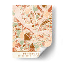 Pittsburgh, Mapas negros Tonos tierra 67 - Emiliano Deificus | Cuadro decorativo de Canvas Lab