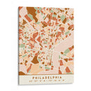 Filadelfia, Mapas negros Tonos tierra 65 - Emiliano Deificus | Cuadro decorativo de Canvas Lab