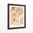 Filadelfia, Mapas negros Tonos tierra 65 - Emiliano Deificus | Cuadro decorativo de Canvas Lab