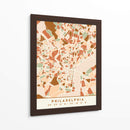 Filadelfia, Mapas negros Tonos tierra 65 - Emiliano Deificus | Cuadro decorativo de Canvas Lab