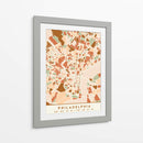 Filadelfia, Mapas negros Tonos tierra 65 - Emiliano Deificus | Cuadro decorativo de Canvas Lab