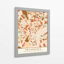 Filadelfia, Mapas negros Tonos tierra 65 - Emiliano Deificus | Cuadro decorativo de Canvas Lab