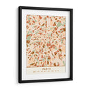 Paris, Mapas negros Tonos tierra 64 - Emiliano Deificus | Cuadro decorativo de Canvas Lab