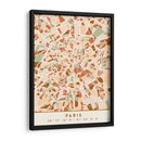 Paris, Mapas negros Tonos tierra 64 - Emiliano Deificus | Cuadro decorativo de Canvas Lab