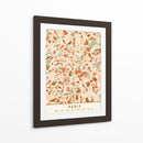 Paris, Mapas negros Tonos tierra 64 - Emiliano Deificus | Cuadro decorativo de Canvas Lab