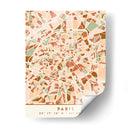 Paris, Mapas negros Tonos tierra 64 - Emiliano Deificus | Cuadro decorativo de Canvas Lab