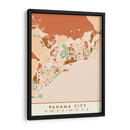 Ciudad de Panama, Mapas negros Tonos tierra 63 - Emiliano Deificus | Cuadro decorativo de Canvas Lab