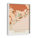Ciudad de Panama, Mapas negros Tonos tierra 63 - Emiliano Deificus | Cuadro decorativo de Canvas Lab