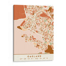 Oakland, Mapas negros Tonos tierra 62 - Emiliano Deificus | Cuadro decorativo de Canvas Lab